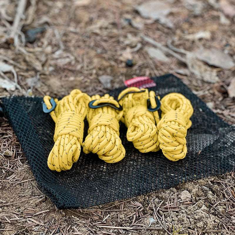 Reflective Rope for Tent with Fixed Buckle - 4mm - 4 pcs/set