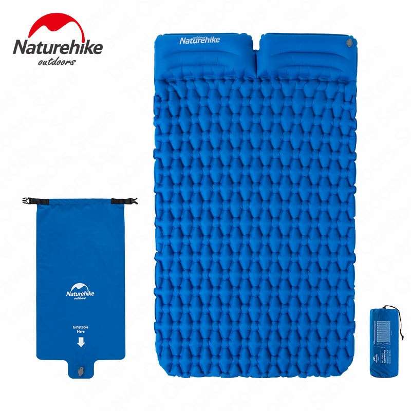 Naturehike - Inflatable Camping Sleeping Mat - Single or Double Variants with or without Pillow and Air Bag