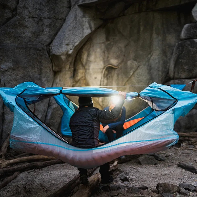 Flat Hammock with Air Mattress and Mosquito Net